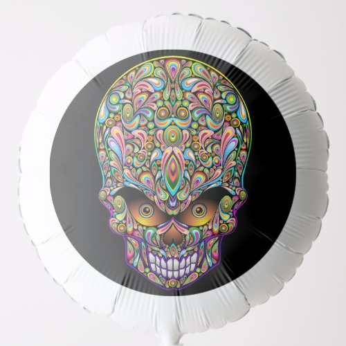 Skull Decorative Psychedelic Art Design  Balloon