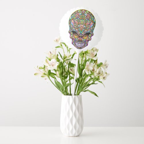 Skull Decorative Psychedelic Art Design  Balloon