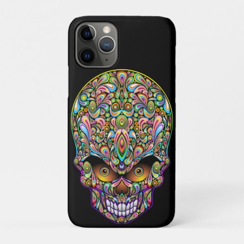 Skull Decorative Psychedelic Art Design  iPhone 11 Pro Case