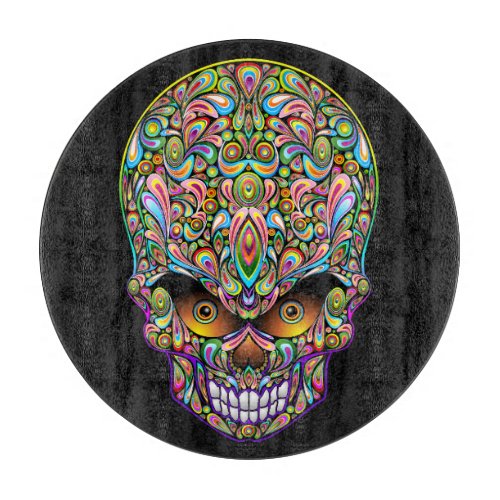 Skull Decorative Psychedelic Art Design  Cutting Board
