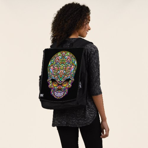 Skull Decorative Psychedelic Art Design  Doormat Backpack