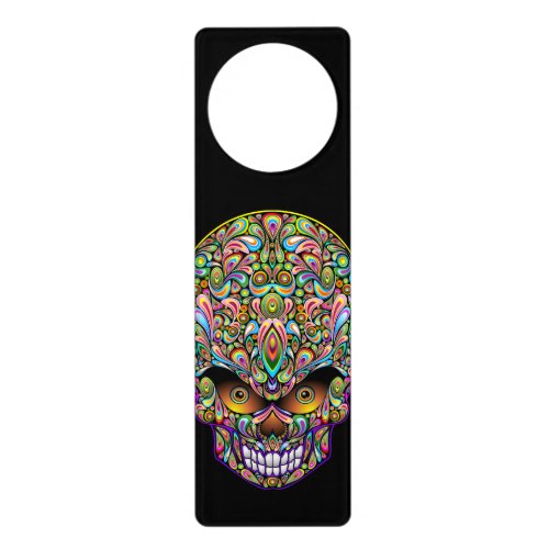 Skull Decorative Psychedelic Art Design  Doormat Door Hanger