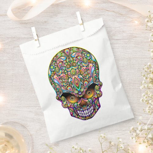 Skull Decorative Psychedelic Art Design  Doormat Favor Bag