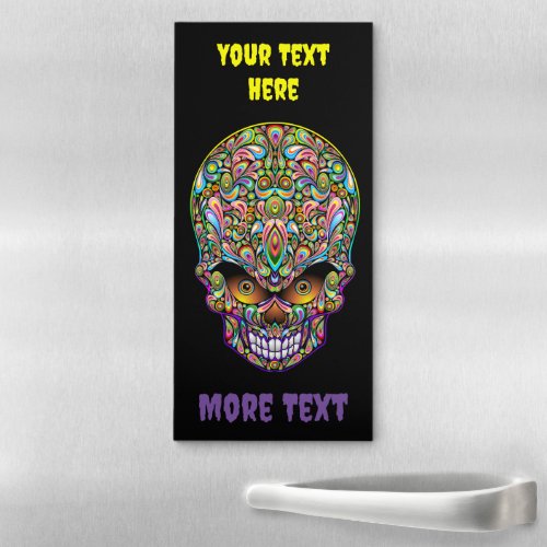 Skull Decorative Psychedelic Art Design  Doormat Magnetic Notepad