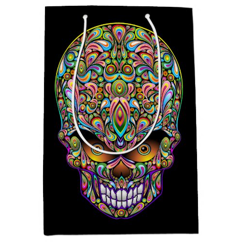 Skull Decorative Psychedelic Art Design  Doormat Medium Gift Bag