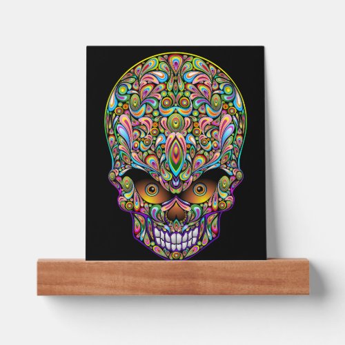 Skull Decorative Psychedelic Art Design  Doormat Picture Ledge