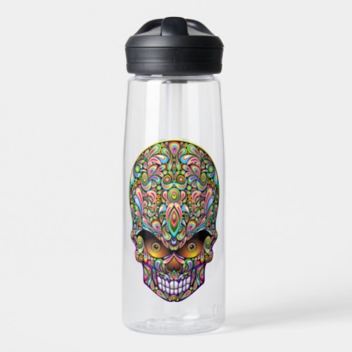 Skull Decorative Psychedelic Art Design  Doormat Water Bottle
