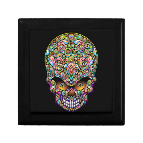 Skull Decorative Psychedelic Art Design  Gift Box