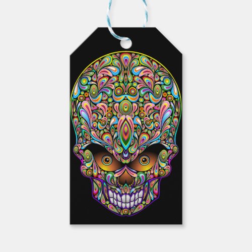 Skull Decorative Psychedelic Art Design  Gift Tags