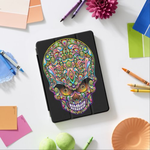 Skull Decorative Psychedelic Art Design  iPad Air Cover