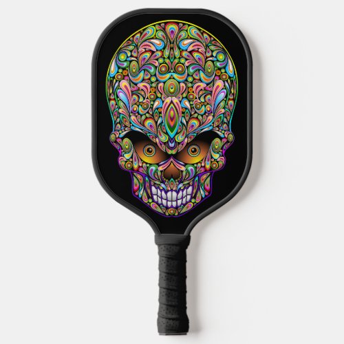 Skull Decorative Psychedelic Art Design  Pickleball Paddle