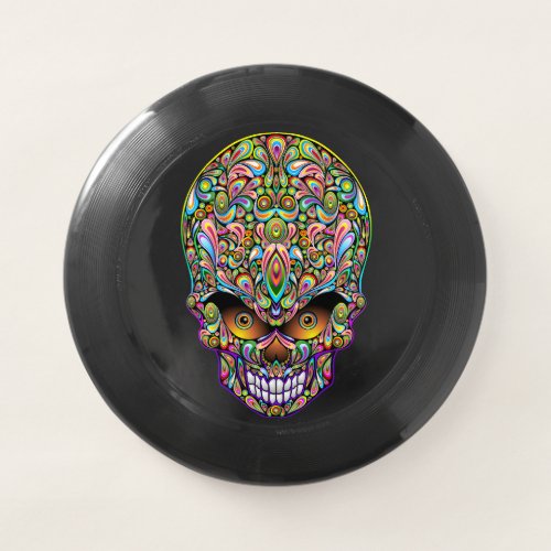 Skull Decorative Psychedelic Art Design  Wham_O Frisbee