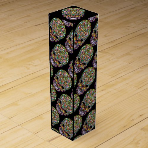 Skull Decorative Psychedelic Art Design  Wine Box