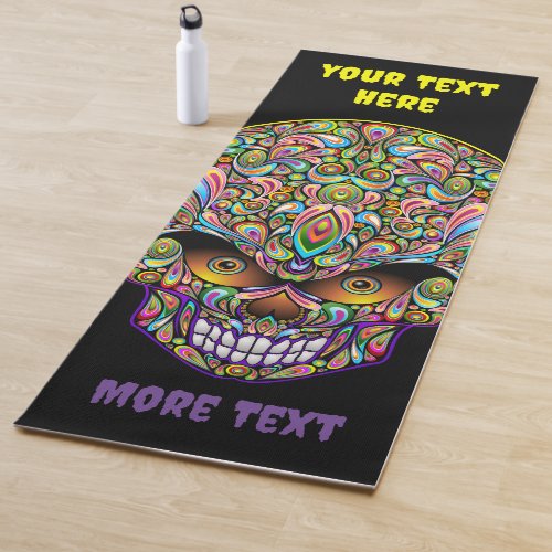 Skull Decorative Psychedelic Art Design  Yoga Mat