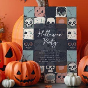 Skull Design Halloween Party Invitation