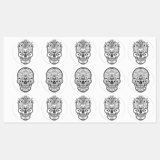 Skull design labels (Sheet)