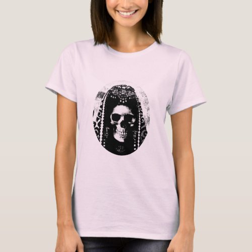 Skull Design Ladies T_shirt