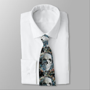Skull Design Neck Tie
