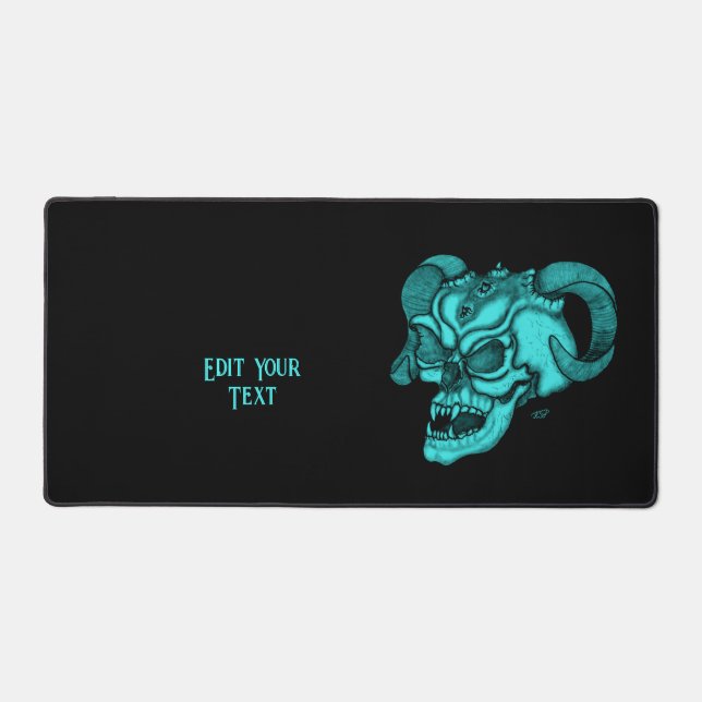 Skull Devil Head Desk Mat (Front)