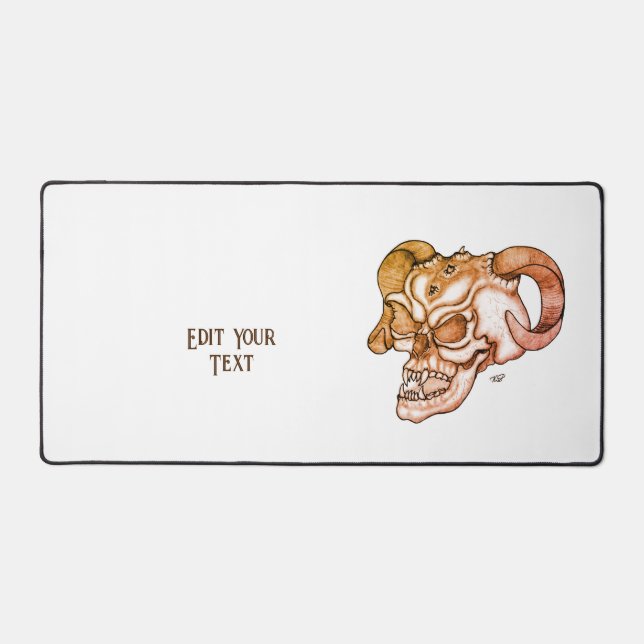 Skull Devil Head Desk Mat (Front)