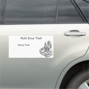 Skull - Devil Head with Snake Car Magnet