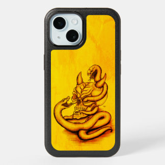 Skull - Devil Head with Snake iPhone 15 Case
