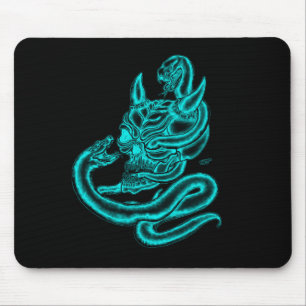 Skull - Devil Head with Snake Mouse Pad