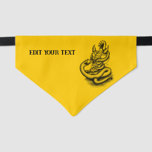 Skull - Devil Head with Snake Pet Bandana Collar