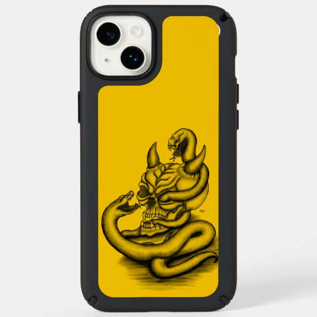 Skull - Devil Head with Snake Speck iPhone Case (Front)