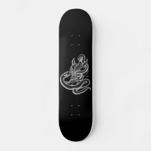 Skull - devil heads with snake skateboard deck