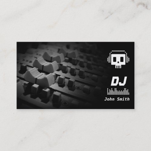 Skull DJ Mixer Music Business Card