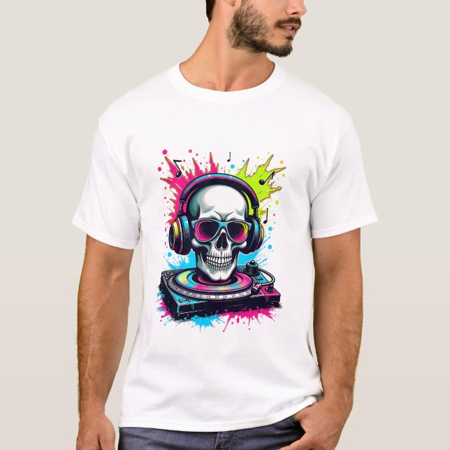 Skull DJ Vibes T-Shirt (Front)