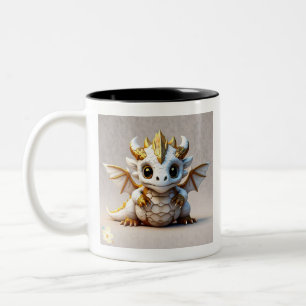 "Skull Dragon Design" Two-Tone Coffee Mug