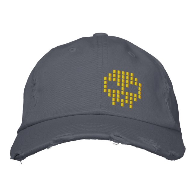 Skull Embroidered Baseball Cap (Front)