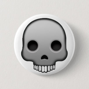 Skull Emoji Pinback Button