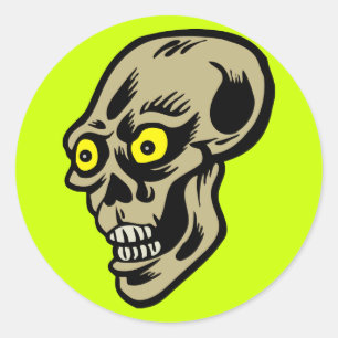 skull eyes classic round sticker