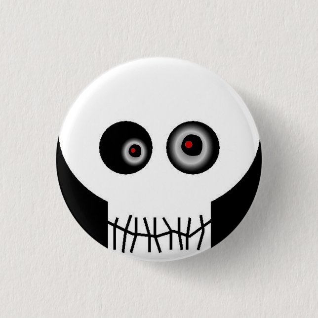 Skull Eyes Pinback Button (Front)