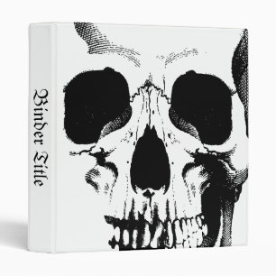 Skull Face 3 Ring Binder