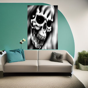 Skull face   AI Art Poster