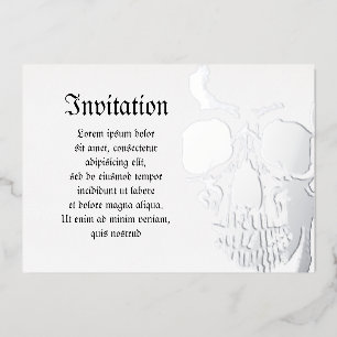 Skull Face Foil Invitation