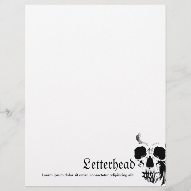 Skull Face Letterhead (Front)