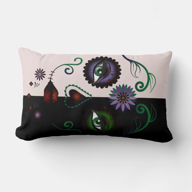 Skull Face Pillow - Sugar Skull Abstract (Front)