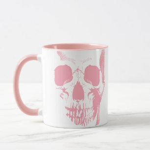 Skull Face Pink Mug