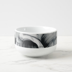 Skull Fall Bow Halloween Soup Mug