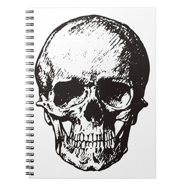 Skull Fantasy Art Rock Punk Heavy Metal Notebook (Front)