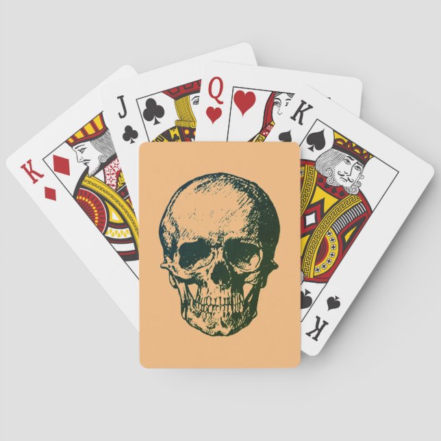 Skull Fantasy Art Rock Punk Heavy Metal Poker Cards (Back)