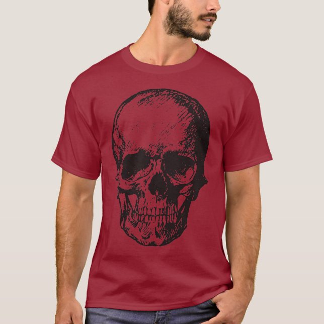 Skull Fantasy Art Rock Punk Heavy Metal T-Shirt (Front)