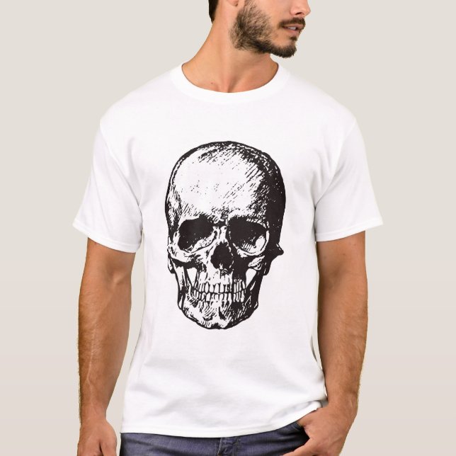 Skull Fantasy Art Rock Punk Heavy Metal T-Shirt (Front)