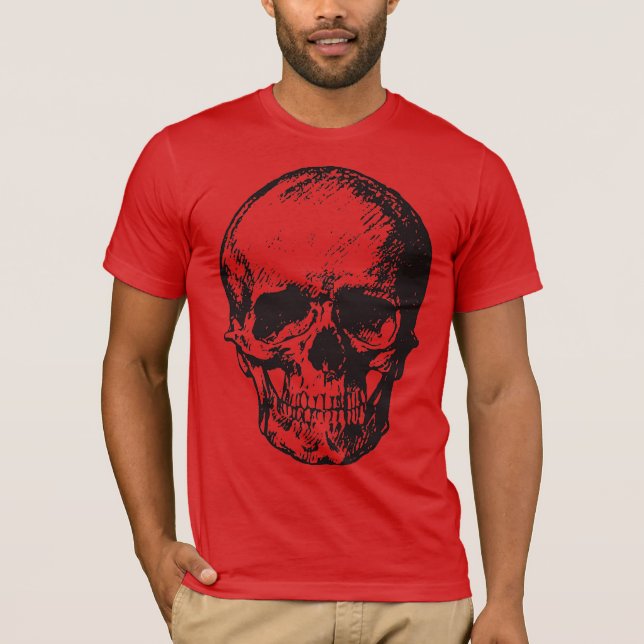 Skull Fantasy Art Rock Punk Heavy Metal T-Shirt (Front)