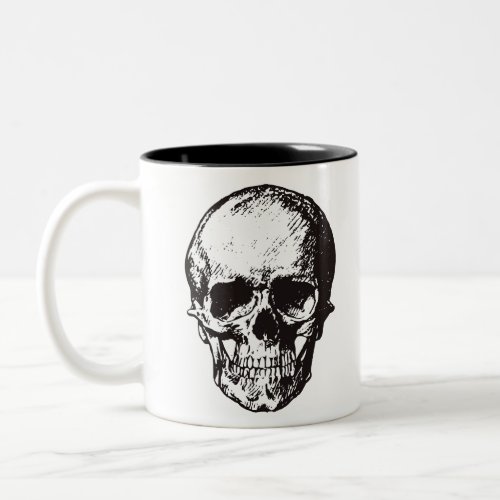 Skull Fantasy Art Rock Punk Heavy Metal Two_Tone Coffee Mug